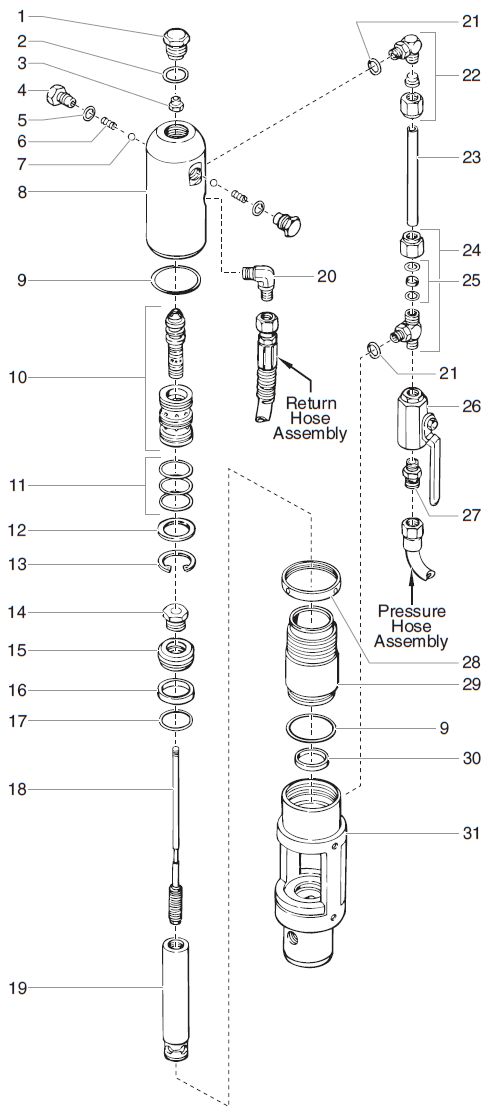 PowrTex 6900SF / 12000SV Hydraulic Motor PowrTex 6900SF / 12000SV Hydraulic Motor